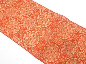 アンティーク　華紋に唐草模様織り出し全通袋帯（材料）